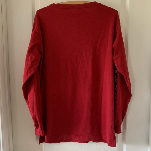 Victoria’s Secret PINK long sleeve V neck oversized stripe pocket - Picture 2 of 6